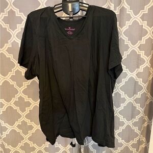 Woman Within Black V-Neck Tee size 4x